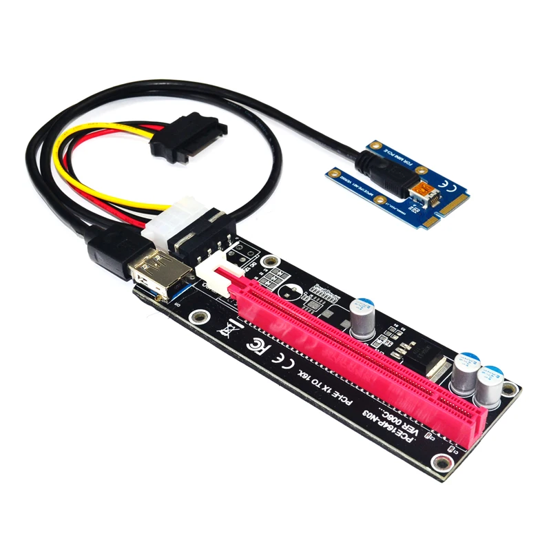 Переходник Mini PCIe на PCI express 16X для внешней видеокарты ноутбука EXP GDC BTC Antminer Miner mPCIe в