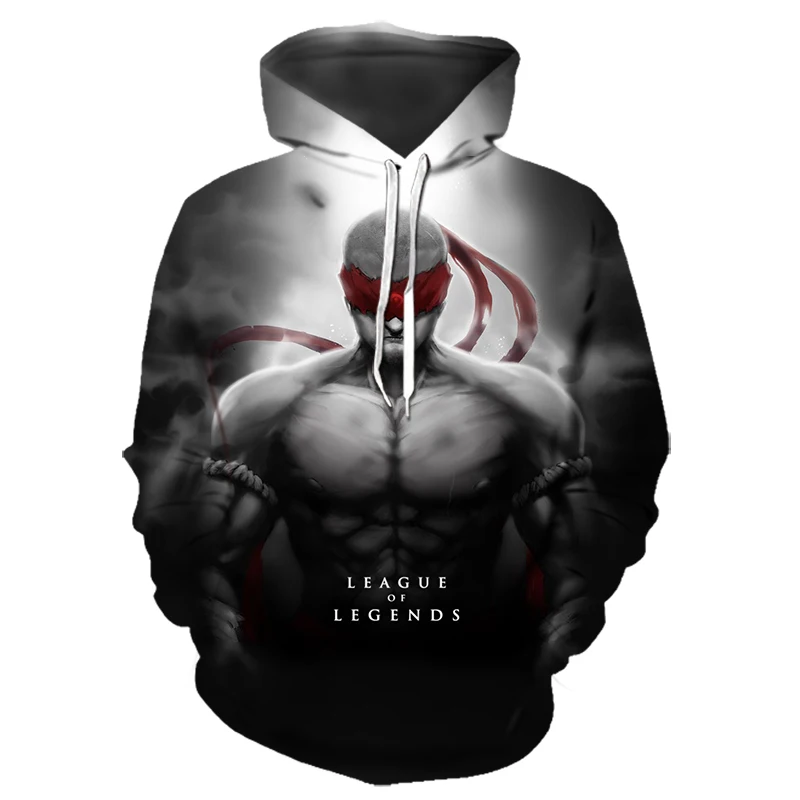 

One Piece League of Legends Hoodie Men 3D Print Sportswear Video Game Pullover Plus Size 2021 Summer New