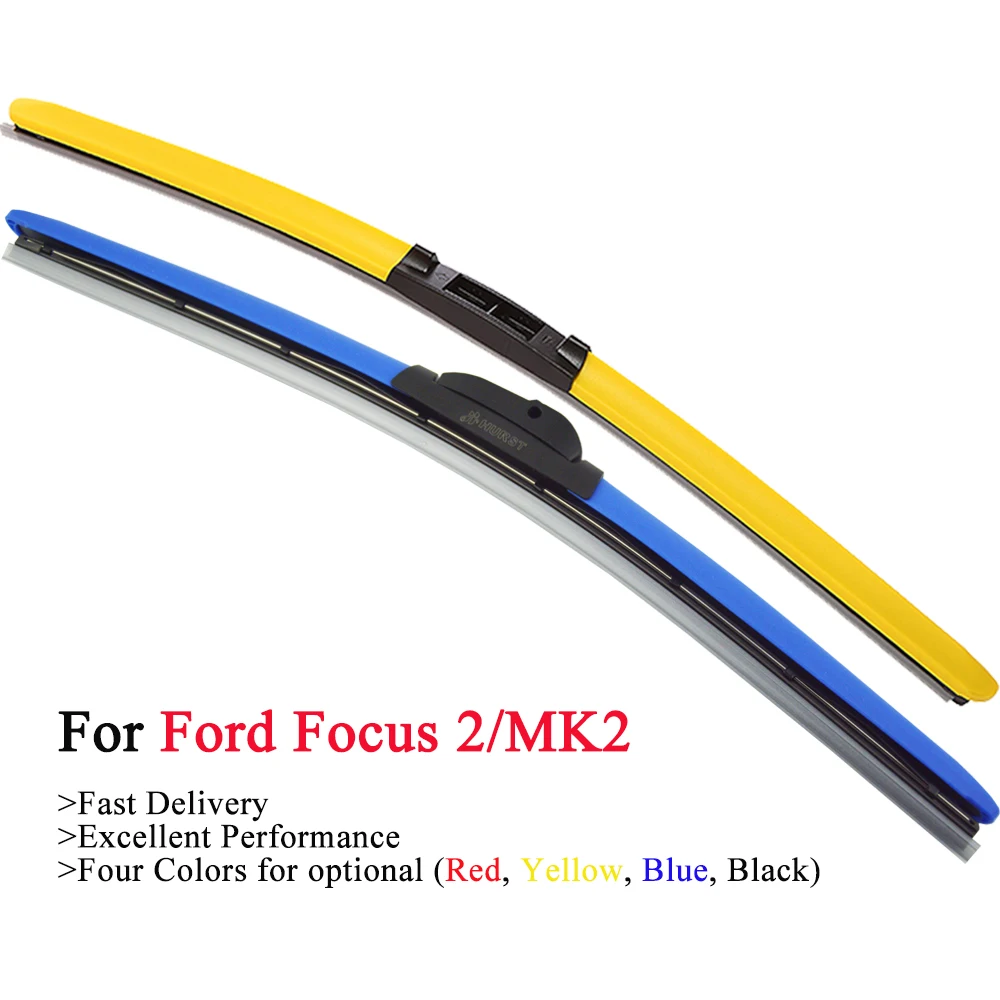 HESITE красочные щетки стеклоочистителя для Ford Focus 2 MK2 2007 2008 2010 2012 2013 2014 2015 2016