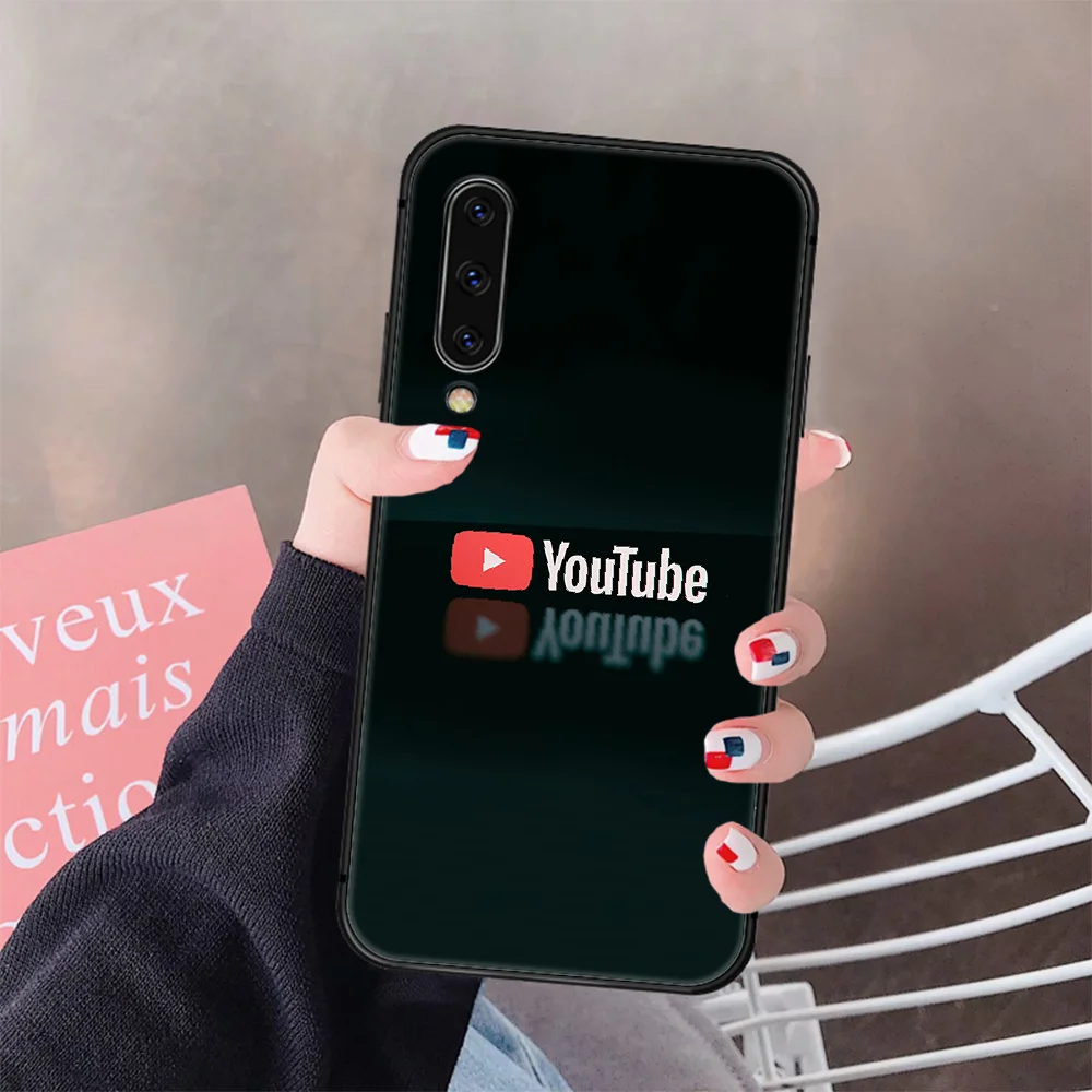 

Youtube logo Phone Case Cover For Samsung Galaxy A10 A20 A30 E A40 A50 A51 A70 A71 J 5 6 7 8 S black Etui Tpu Shell Trend Bumper
