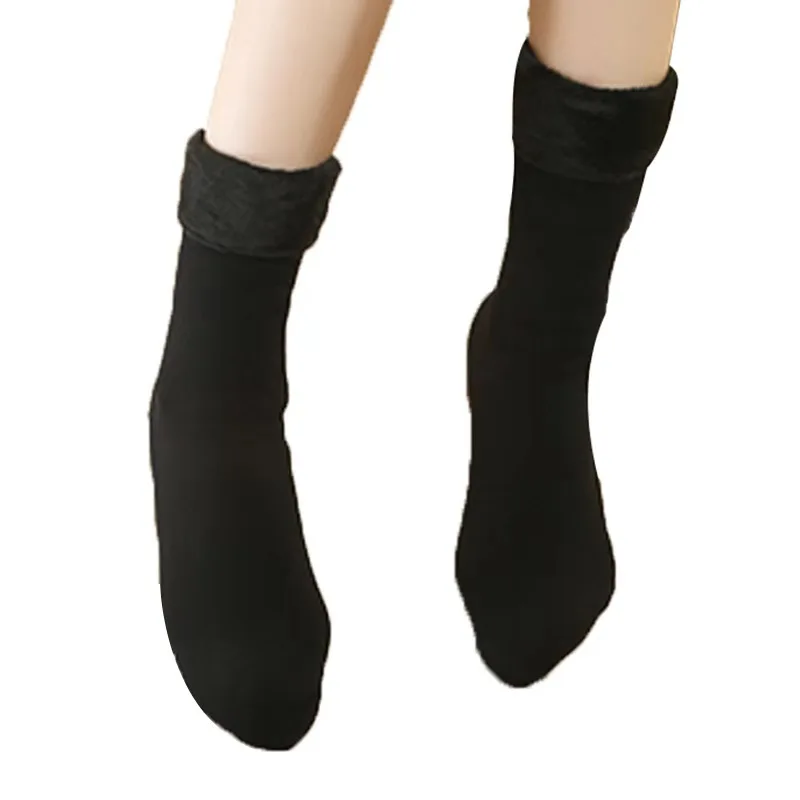 2 пары женские зимние Бархатные Теплые трубы ботинки носки сексуальные модные