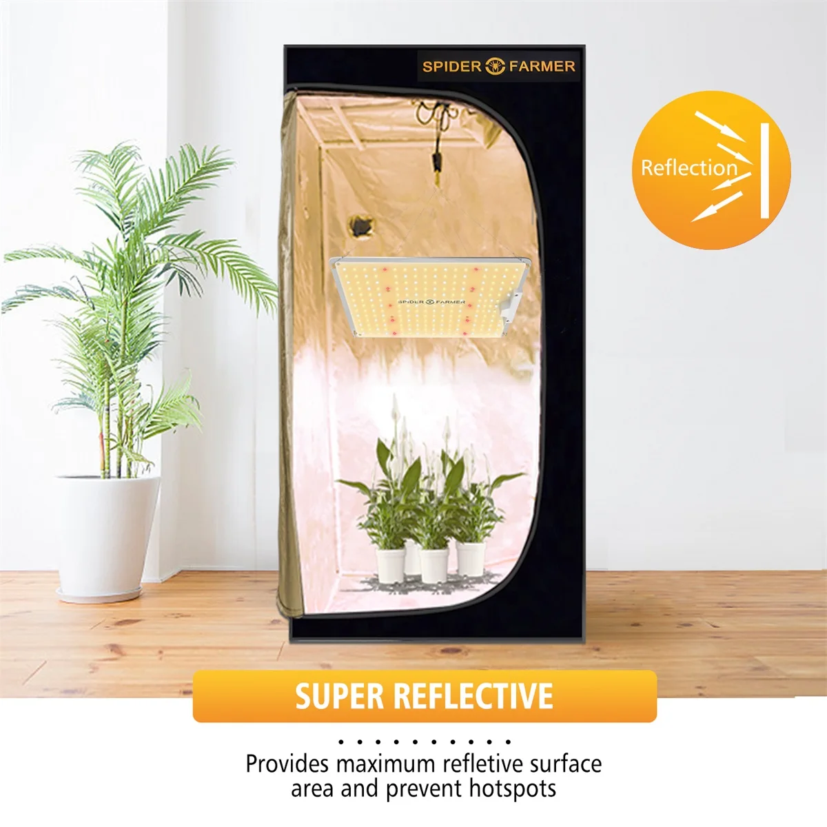 Паук фермер 60x60 см палатка для выращивания внутри дома гидропонная коробка 100%