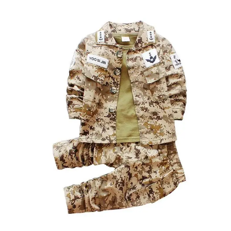 Сон Джун Ки дети камуфляжная военная форма комплект одежды для детей 3 шт. полиции