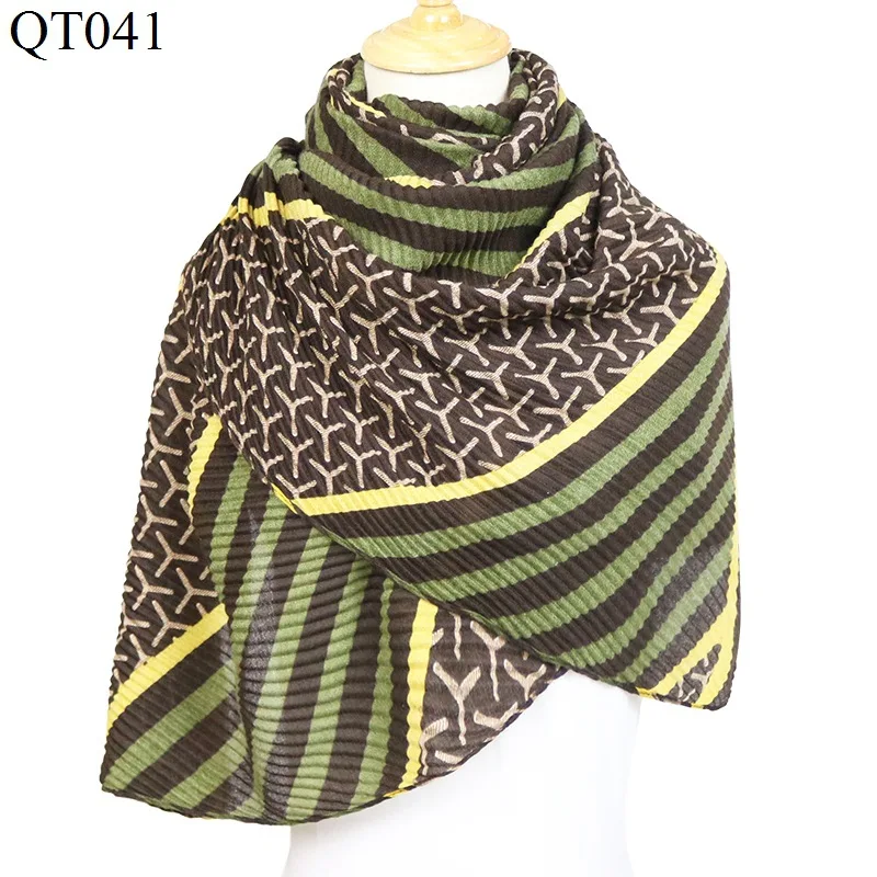 ELIfashion корейский стиль Tr-хлопок гофрированная форма длинный мягкий шарф