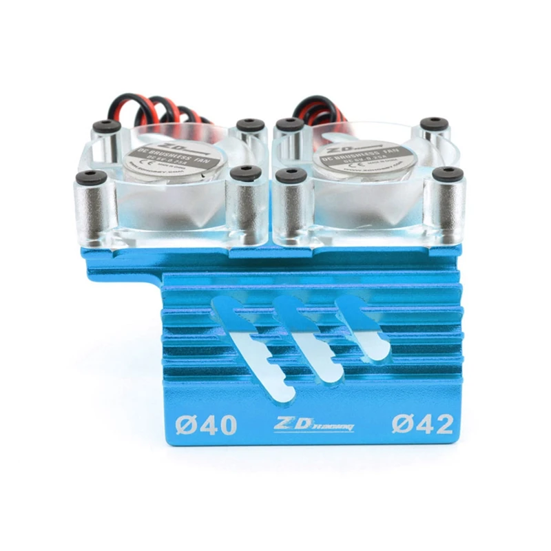 ZD Double Fan Motor Cooling Radiator 40-42Mm For 1/8 Traxxas X-Maxx Summit E-Revo ARRMA 1/7 Racing EX-07 EX07 RC Car | Игрушки и хобби