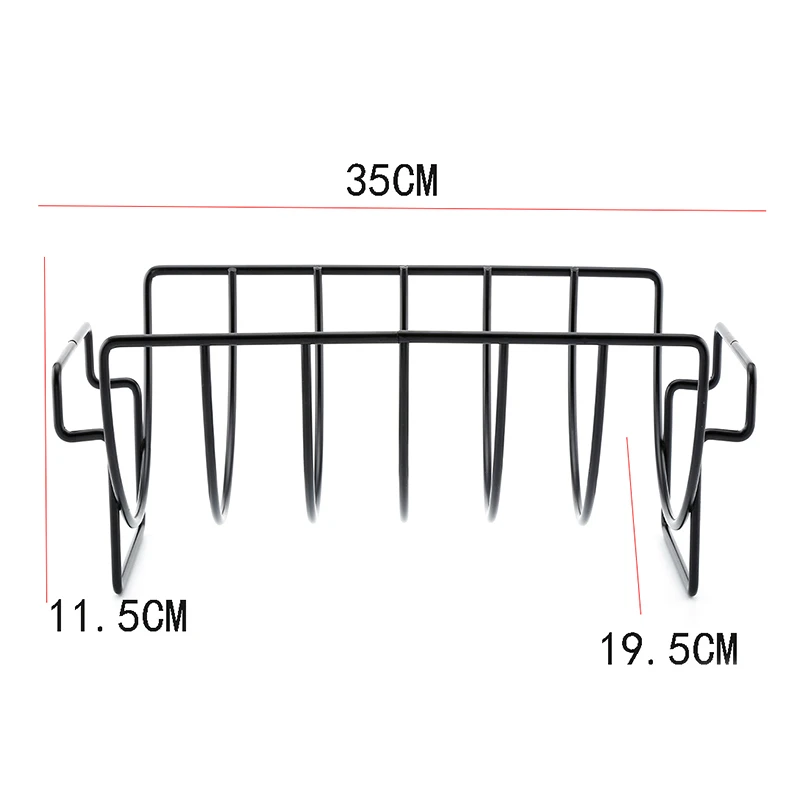Non-Stick Rib Shelf Barbecue And Roast Rack Chicken Beef Ribs Holder Grilling Basket For Outdoor Home Picnic | Дом и сад