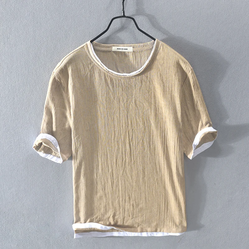 Футболка мужская с коротким рукавом дизайнерская модная тенниска из хлопка и