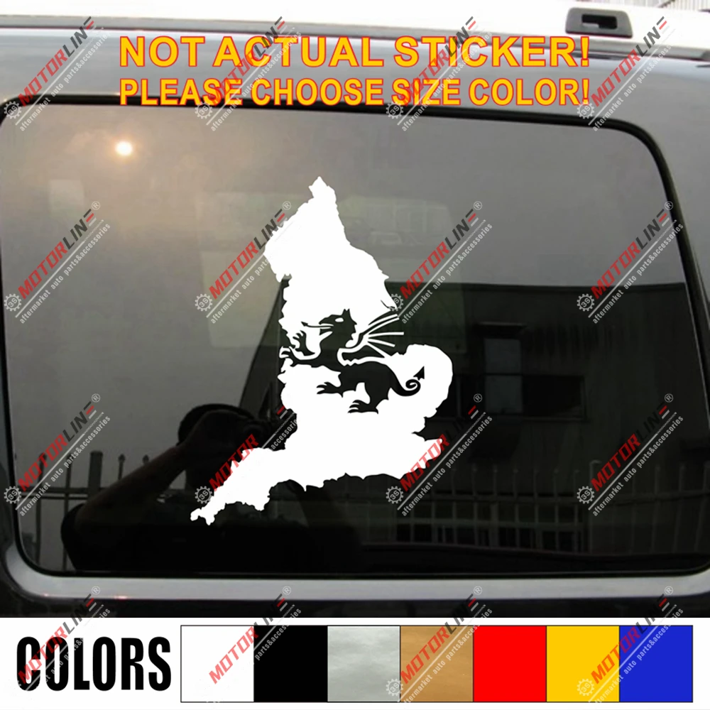 Англо-Саксон белый дракон английская карта английская наклейка на автомобиль винил