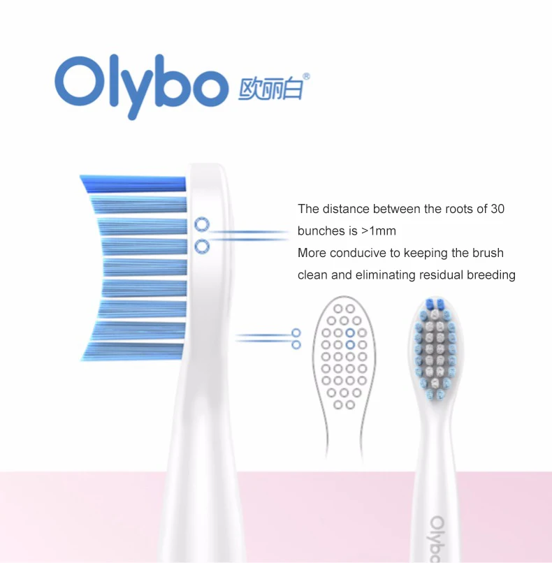 

NEW OLYBO H6 Sonic Electric Toothbrush Adult IPX-7 Waterproof Oral Tooth Clean Brushes 22000RPM DuPont Brush AAA Battery Powered