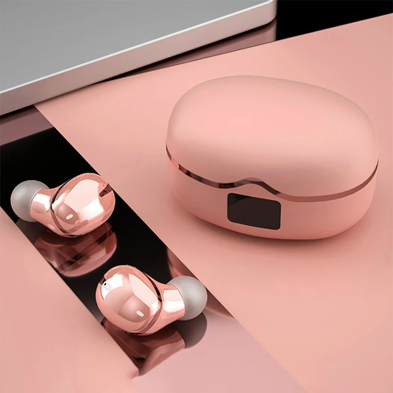 

Mini Bluetooth Earphones TWS In-Ear Press Control Wireless Earbuds Noise Cancelling