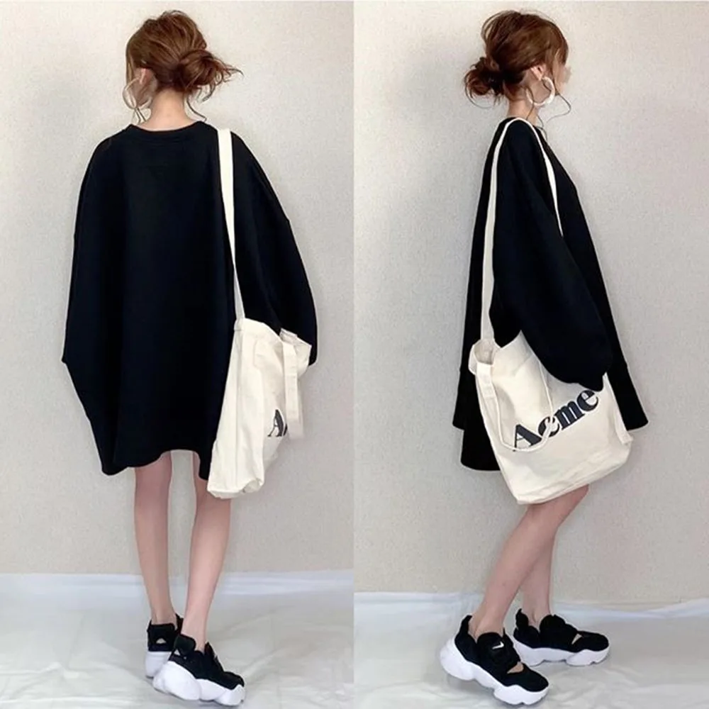 Размера плюс для женщин футболки Осень 2020 новые свободные с длинным рукавом