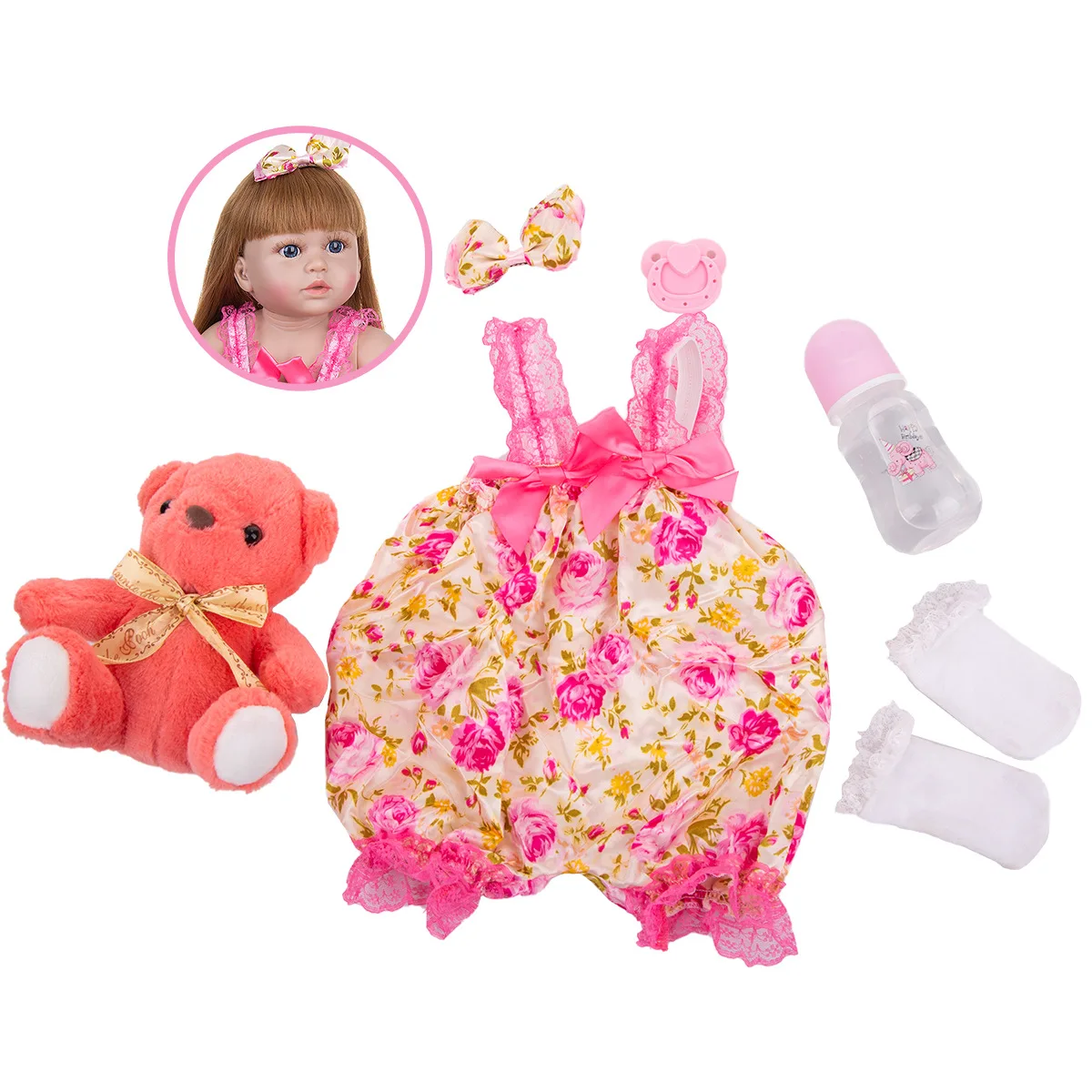 

KEIUMI Reborn Baby Doll 55Cm Full Body Silicone Newborn Dolls Toys Realista Toddler Baby Dolls Original Doll Christmas Gifts New