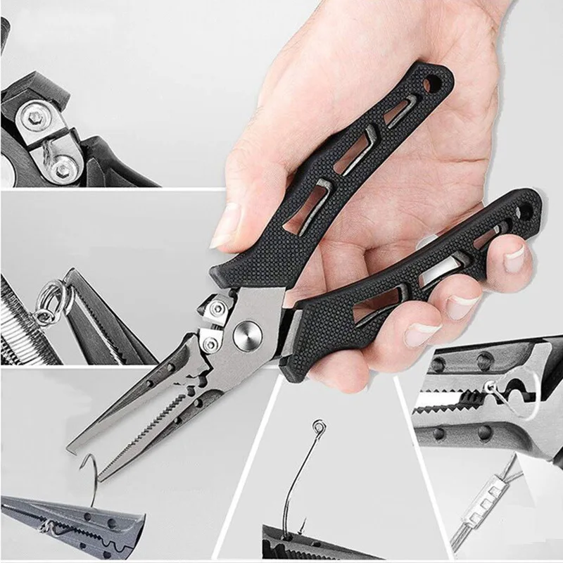

6.5" Stainless Steel Fishing Pliers For Sea Fishing Wire Cutting Pliers Cutters Stainless Steel Fishing Tools