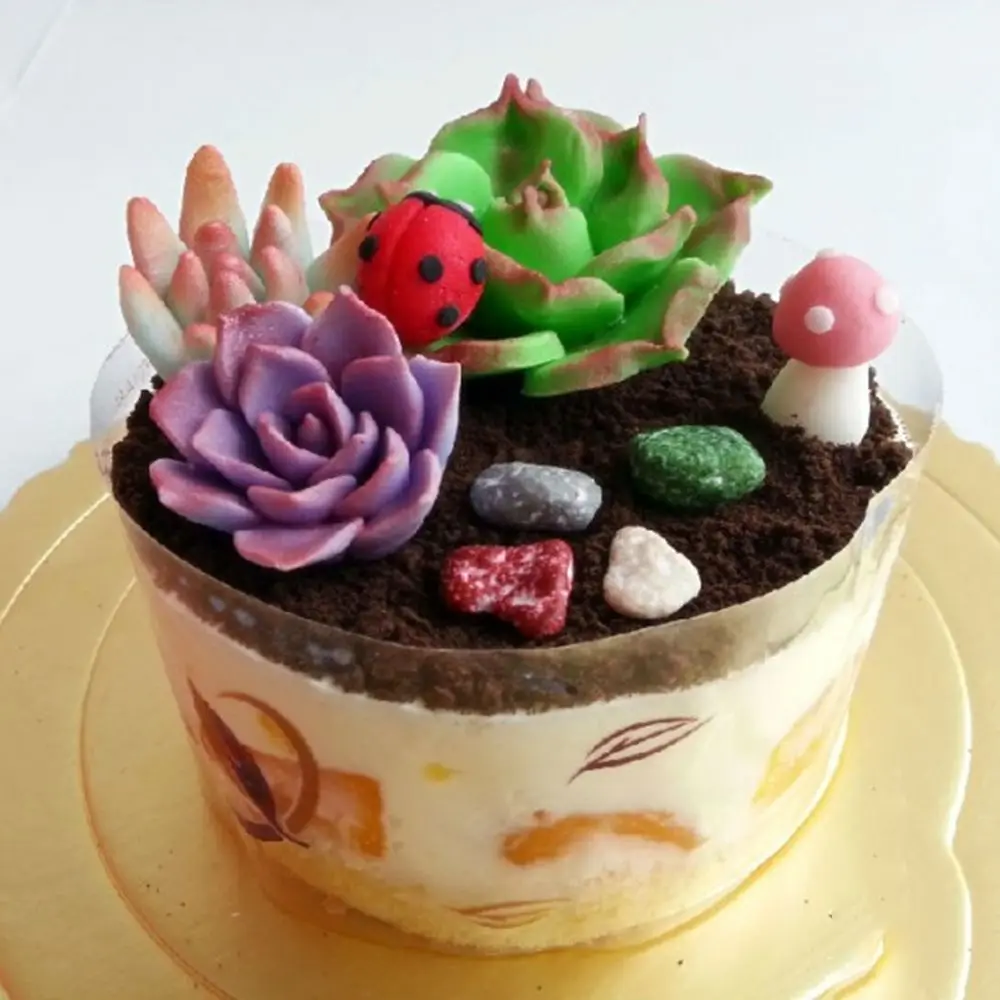 Горячая Новинка 6 шт./компл. розовый цветок суккуленты помадка резак форма для