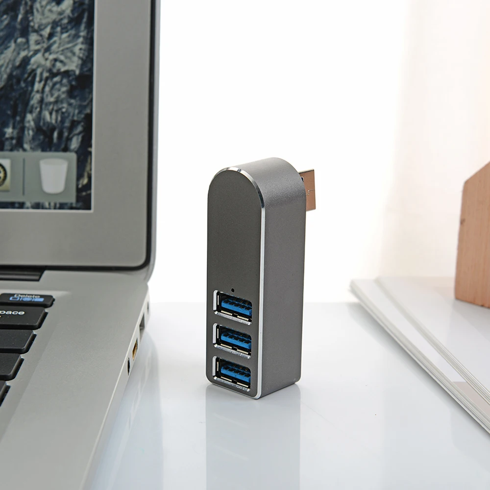 Высокоскоростной мини концентратор из алюминиевого сплава с 3 портами USB 0