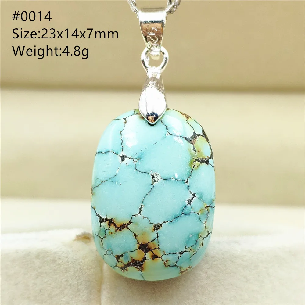 Natural Green Turquoise Gemstone Pendant Crystal Water Drop Rectangle Women Men Blue Healing Necklace AAAAA | Украшения и