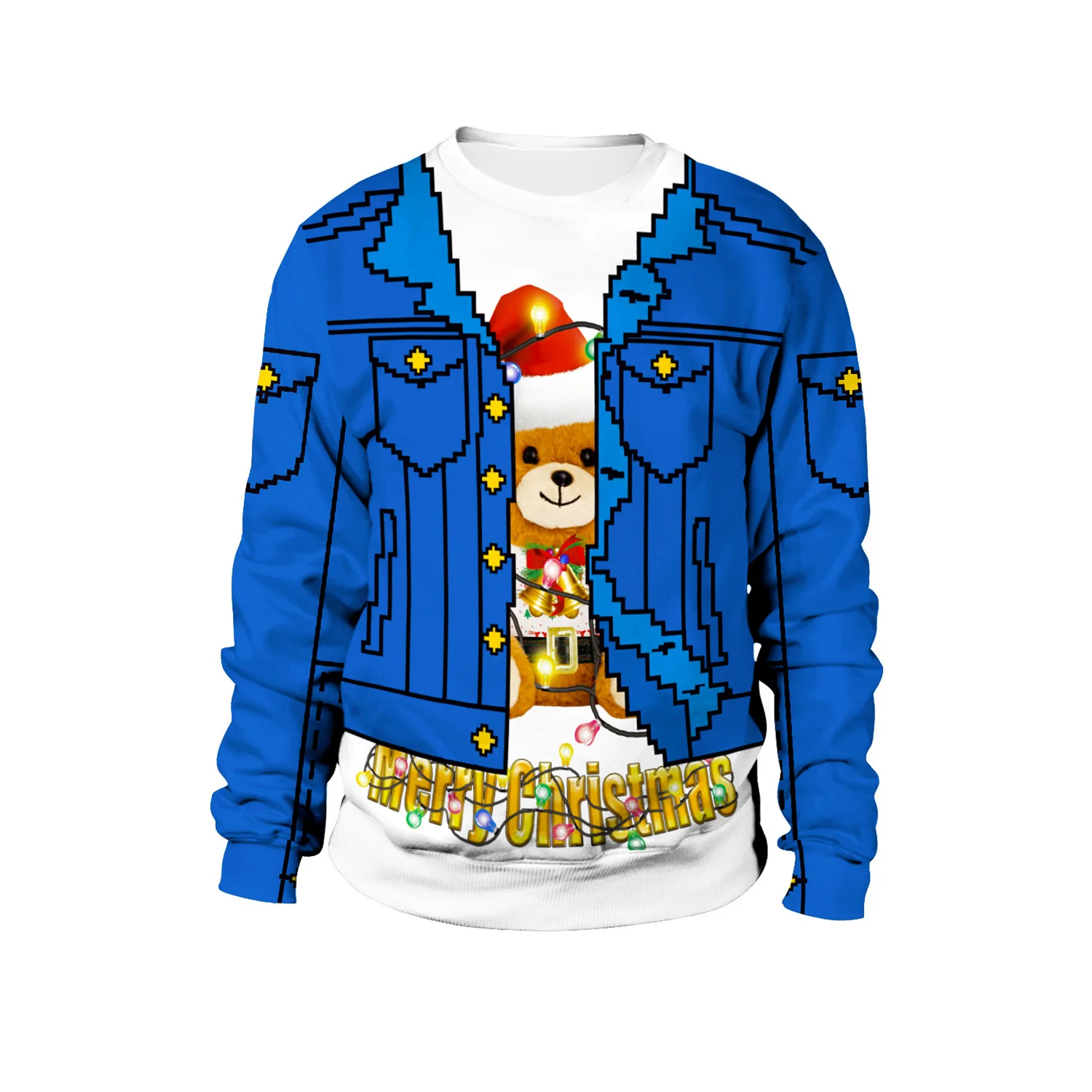 Size I New listing Christmas Sweaters Stylish Unisex Men Women Santa Claus Ugly Christmas Sweater Novelty Sexy RED Retro Sweater - Цвет: Size I