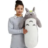 Dorimytrader Kawaii Japan Anime Totoro Plush Toy Giant Cartoon Totoro Doll Long Pillow for Children Friend Birthday Gift 100cm