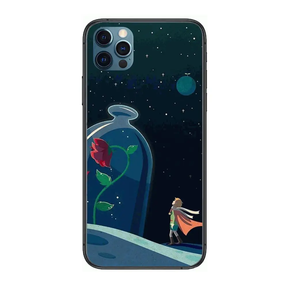 

Trend Etui Le Petit Prince Style Phone Case cover For iphone 12 pro max 11 8 7 6 s XR PLUS X XS SE 2020 mini black cell shell