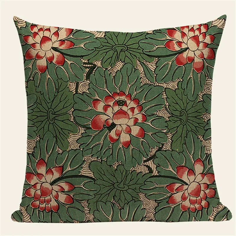 В этническом стиле Стиль с красочным печатным рисунком накидки на подушки