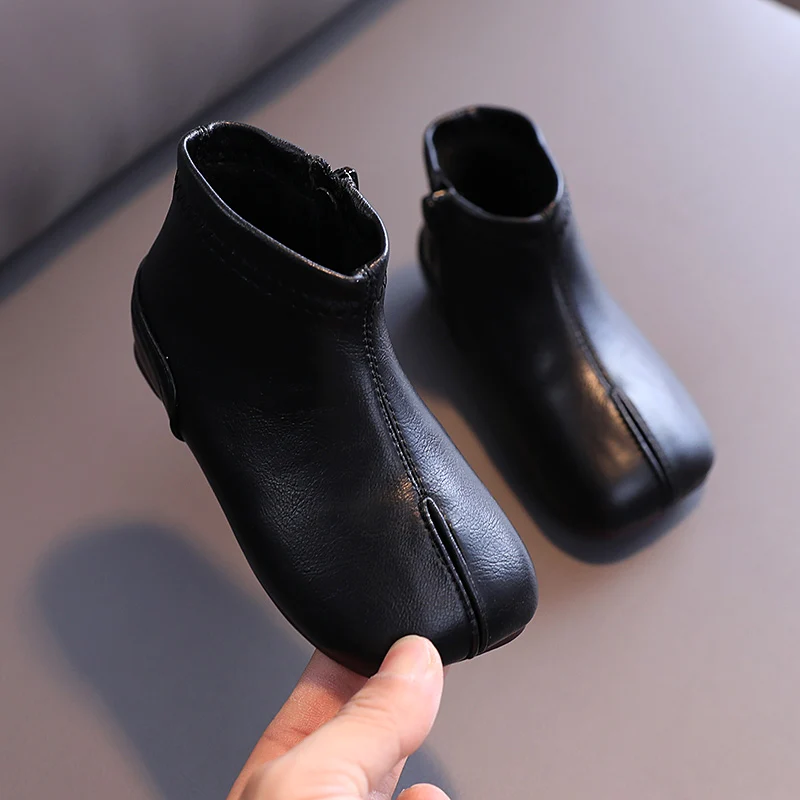 Ботинки мартинсы для девочек осень 2020 новинка детская обувь в британском стиле