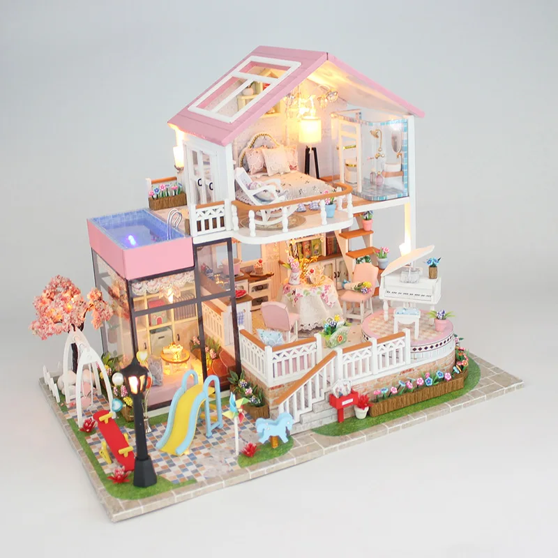 Звезда Светлячок ручной работы кукольный дом мебель игрушка 3D Diy кукольный домик сборные наборы миниатюрные кукольные домики деревянные игрушки для детей подарок