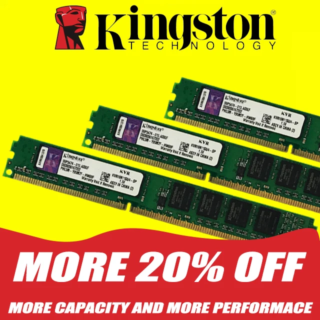 Kingston настольных ПК памяти Оперативная память модуль памяти DDR2 800 667 МГц PC2 6400 2 ГБ/4 ГБ/8 ГБ 1 DDR3 1600 1333 PC3 10600 12800