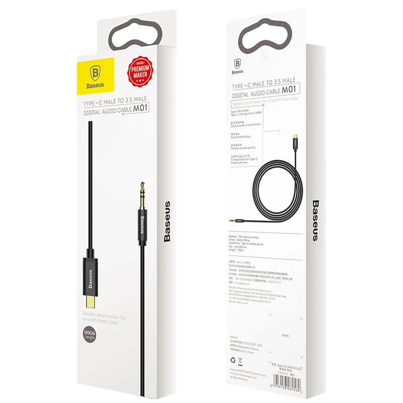 

Baseus USB C to 3.5mm AUX Audio Cable Headphones Earphones Type C 3.5mm Jack Adapter Cable For Samsung S20 Huawei Xiaomi Car Aux