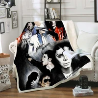 michael jackson 3d printed fleece blanket for beds hiking picnic thick quilt fashionable bedspread sherpa blanket style 7