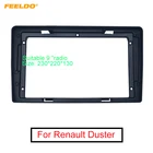 Автомобильная аудиосистема FEELDO, рамка для приборной панели Renault Duster 14-17, 9 дюймов, большой экран, стерео монтажная панель, комплект рамок # AM4845, типоразмер 2DIN