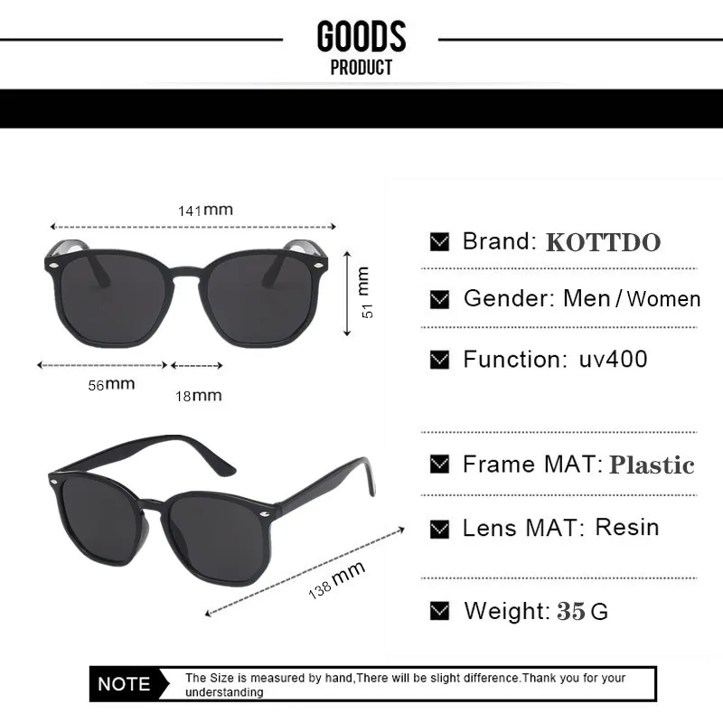 

2020 Fashion Classic Square Plastic Women And Men Sunglasses Vintage Black Frame Sun Glasses Brands Design Glasses Uv400