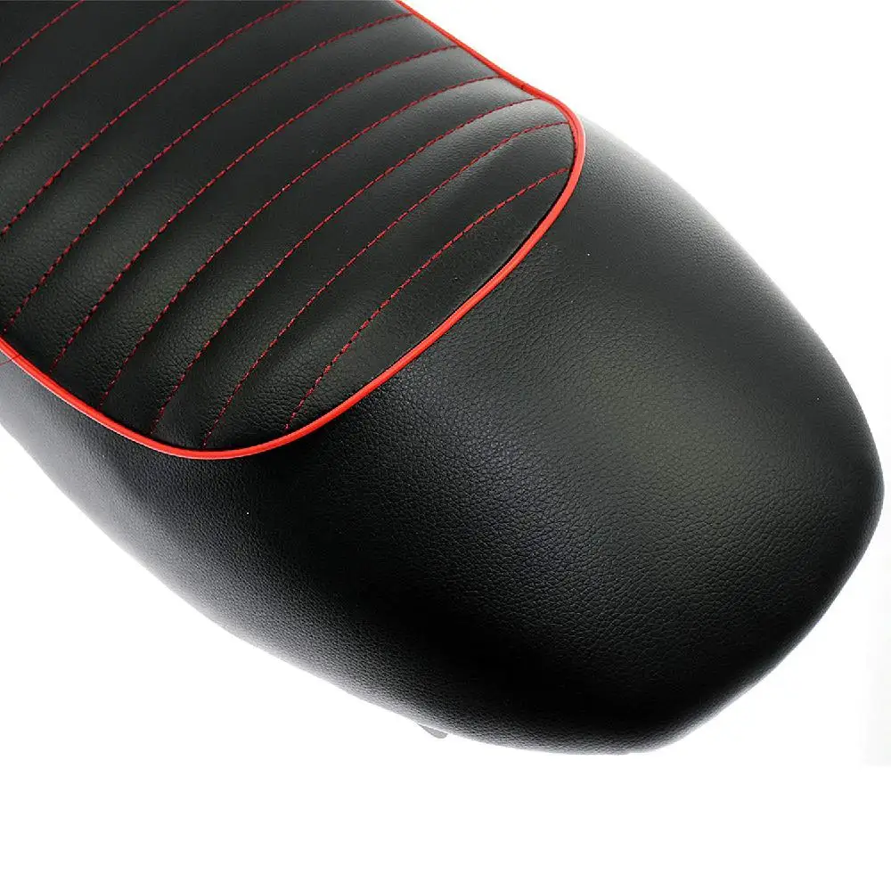 Универсальный мотоциклетный Винтажный чехол на сиденье Черное и красное седло