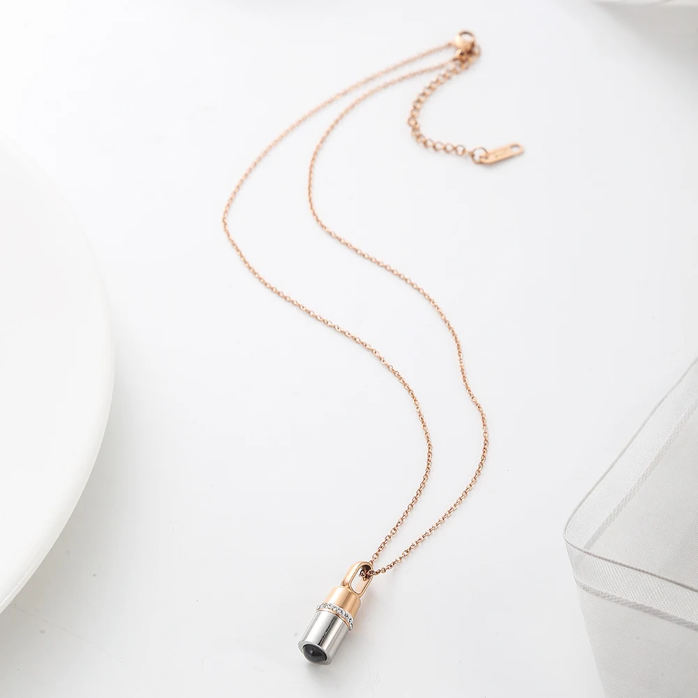 WYBU ожерелье из титановой стали с подвеской в виде колонны для женщин цепочка