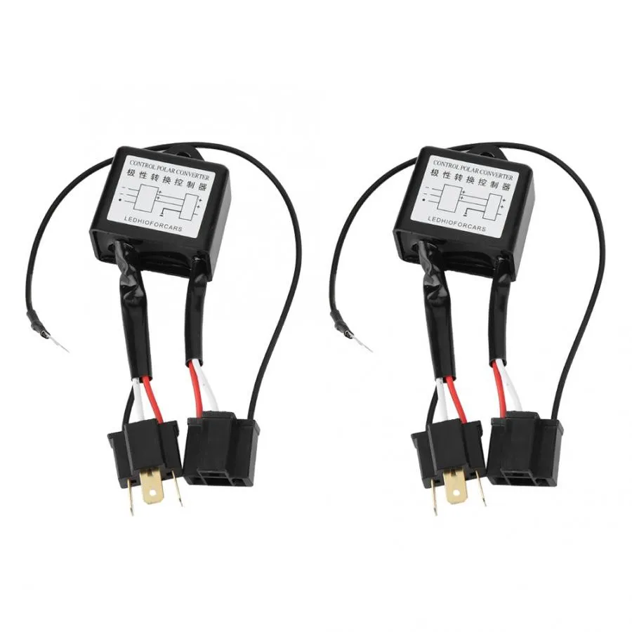 

2 шт. светодиодный фар полярности конвертер декодер HID содержит 12V позитивные отрицательный полюс преобразования Универсальный