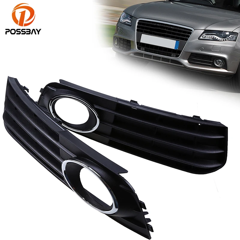 Решетки переднего бампера автомобиля POSSBAY нижние решетки для фар Audi A4 B8 2007 2011