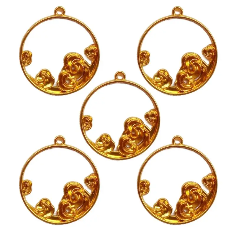 5 шт Luck Clouds круглые оправы из смолы подвеска рамка Установка для изготовления