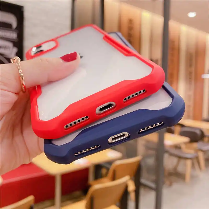 

Luxury Shockproof Clear Acrylic Case For OPPO A9 A5 2020 A31 F9 Realme 5 6 7 Pro 7i C11 C15 Reno 2Z 2F A5S A3S F11 F17 Pro Cover