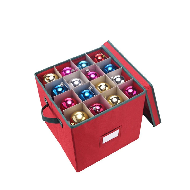 

Christmas Storage Box Compartment Container Adjustable Ornaments Decoration Baubles Decor Ornament Storage Box Organizer