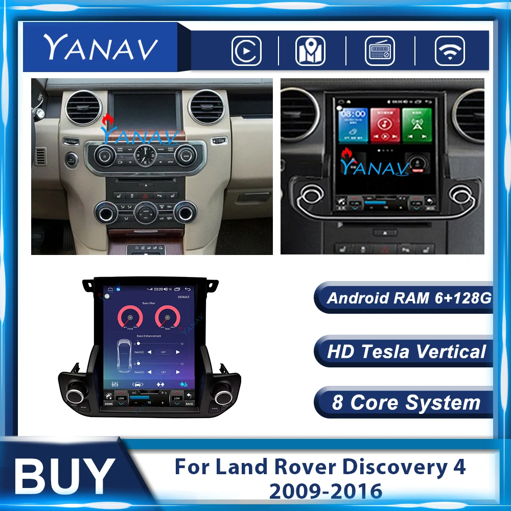Автомобильный радиоприемник Tesla Style Android для Land Rover Landrover Discovery 4 2009 + мультимедийный