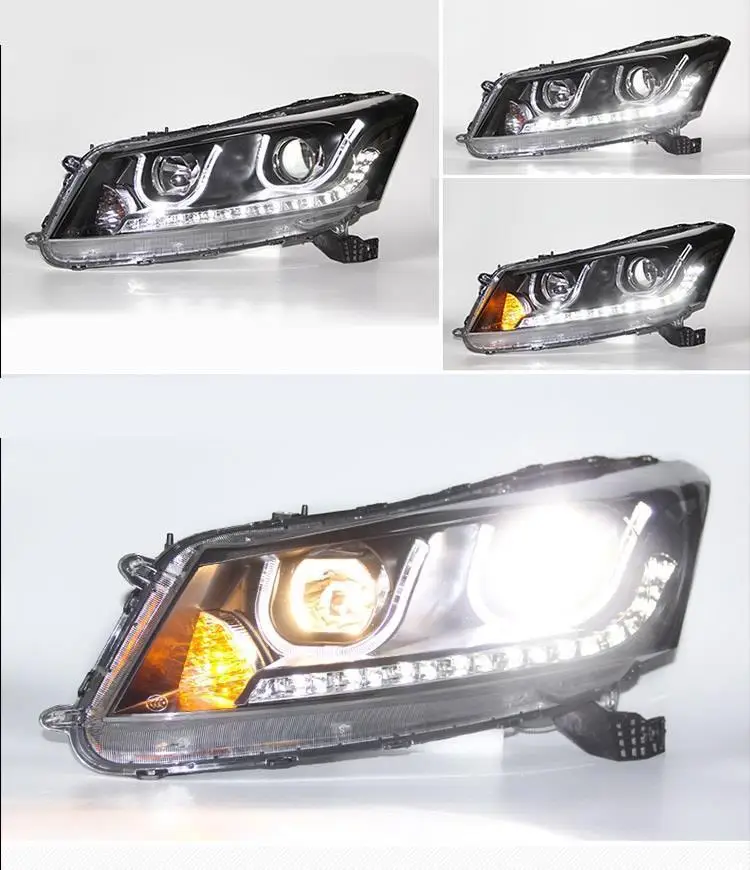 Наружные Drl Luces Assessoires Neblineros Led Para Авто Cob дневные ходовые фары автомобильные фары в сборе 08 для Honda Accord