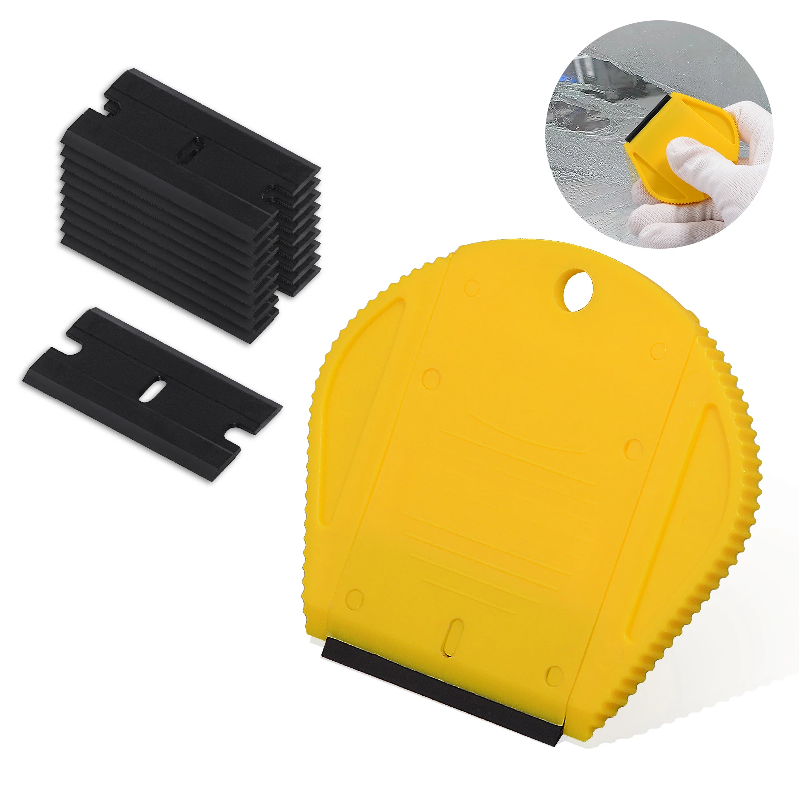 Скребок EHDIS для удаления виниловых наклеек из углеродного волокна + 10 шт.