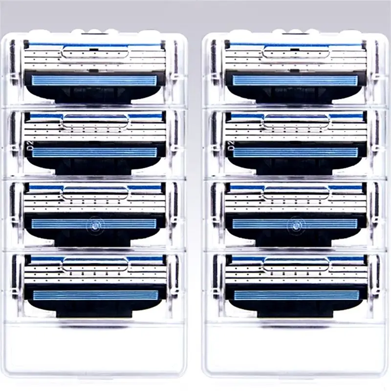 8 шт./лот. Высокое качество мужские лезвия для бритвы забота о лице кассеты бритья