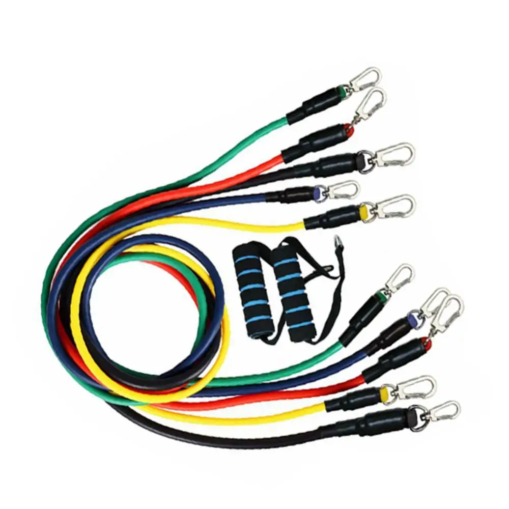 

11Pcs Yoga Belts Resistance Bands Set Elastic Tube Fitness Workout Body Building Equipment Set Yoga Fitness Belt