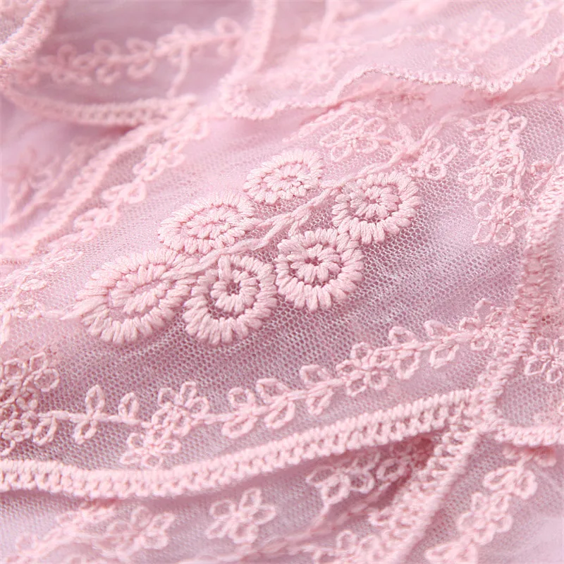 

Fashion Women Designer Summer Dress 2020 New Clothes Lady Elegant Sleeveless Embroidery Mini Tulle Party Dresses Sexy Sweet