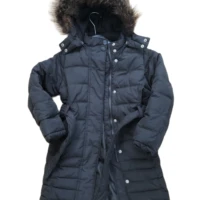 north winter warm padded girls coat toddler with faux fur export europe high quality
