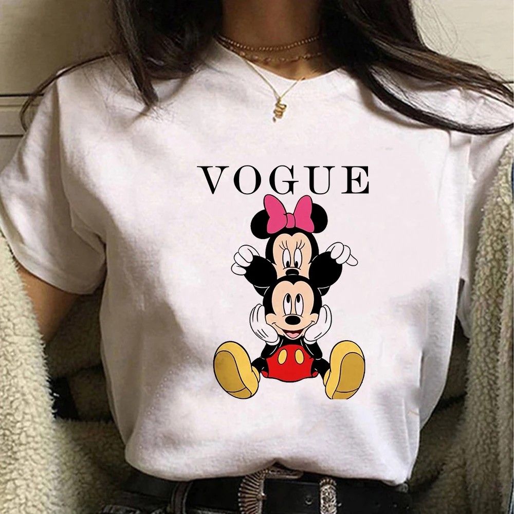 

Minnie Mouse Women Donald Duck Tshirt Mickey Mouse Women's Clothing Disney Top Summer Cute Short Sleeve Vogue Loose Graphic Tees