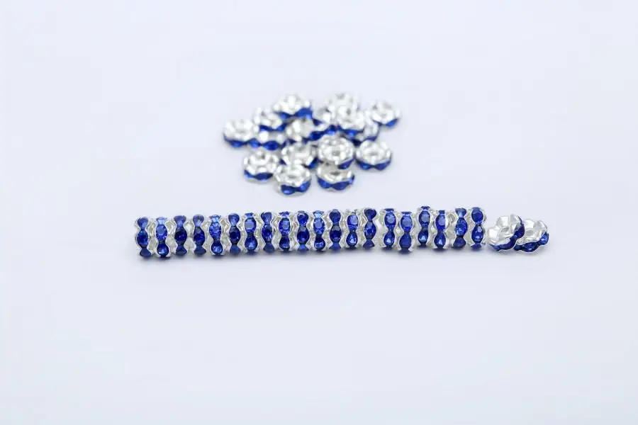 100 шт 6 мм цвет серебро бусинки Rondelle, Стразы ab crystal Бусины для самостоятельного изготовления ювелирных изделий бусины-разделители подвеска браслет Цепочки и Ожерелья Выводы - Цвет: Royalblue