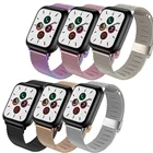 Ремешок Миланская петля для Apple Watch 38 мм 42 мм 44 мм 40 мм, браслет из нержавеющей стали для мужчин и женщин, iWatch 3 4 5 6 7 SE
