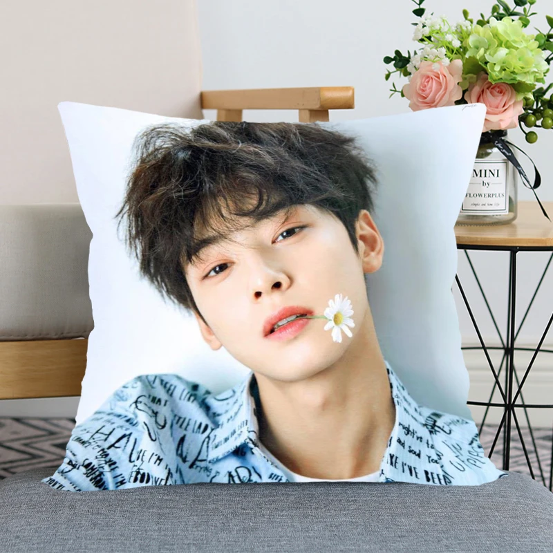 KPOP Cha EunWoo чехол для подушки дома декоративный на невидимая Подушка молнии s 40x40 45x45