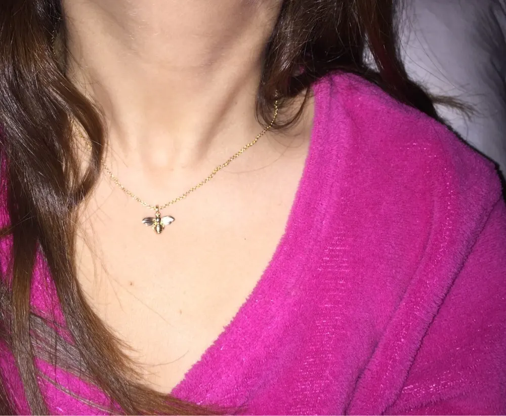 Милый золотой кулон медовая пчела с покрытием изящное ожерелье для женщин и